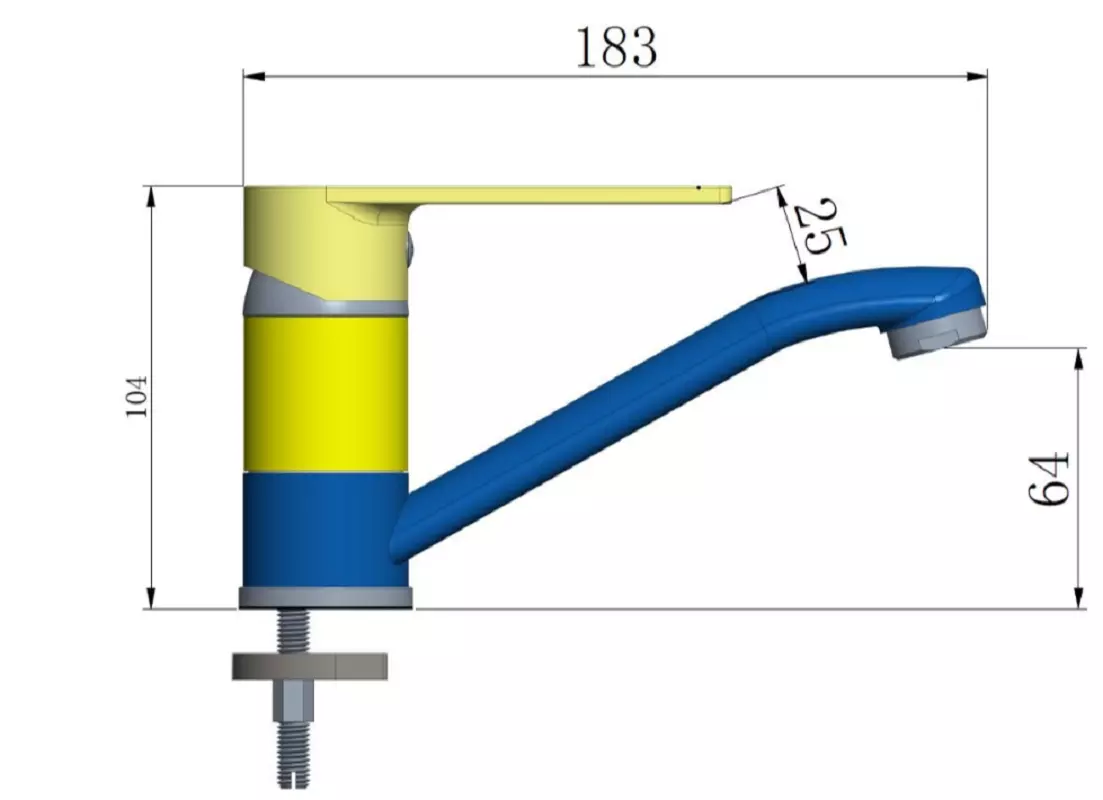 Смеситель для кухни, хром ESKO Lagos LG 15