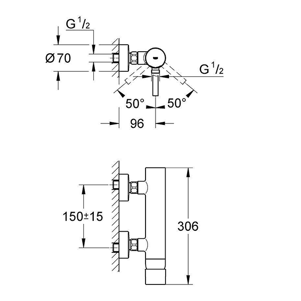 Смеситель для душа, хром Grohe Essence 33636000