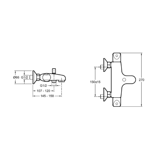 E75772-CP ROBUST Термостат для ванны/душа