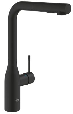 Смеситель для кухни, выдвижной излив, черный Grohe Essence 30504KF0