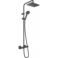 Душевая система с термостатом, черный Hansgrohe Vernis Shape Showerpipe 26286670