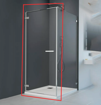 386082-03-01L Arta KDJ I Душевая дверь 900*2000 (прозрачное стекло, хром, левая)