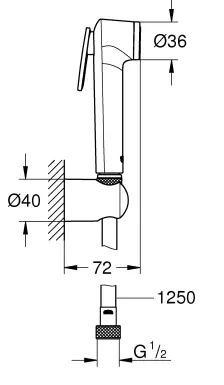Гигиенический душ, хром Grohe Tempesta-F Trigger Spray 30 27513000