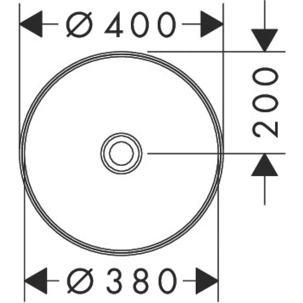 Раковина накладная 40, белая Hansgrohe Xuniva S 60164450