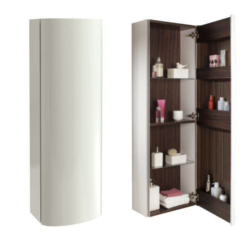 Шкаф-пенал 50, подвесной, шарниры справа, серый титан Jacob Delafon Presquile EB1115D-N21