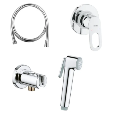 Гигиенический душ со встраиваемым смесителем, хром Grohe BauLoop 125078