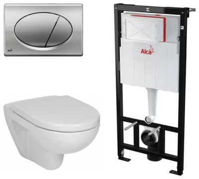 Комплект 4в1: Инсталляция с панелью смыва M71, унитаз с сиденьем Jika Lyra SET22112301