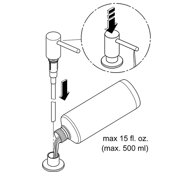 Дозатор жидкого мыла, скрытый монтаж, суперсталь Grohe Contemporary 40536DC0