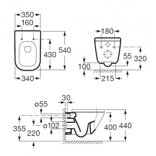Унитаз подвесной Roca Gap 7346477000