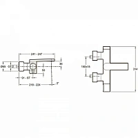 Смеситель для ванны, хром Jacob Delafon Composed E73095-CP
