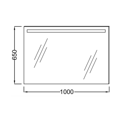 Зеркало 100, с подсветкой Jacob Delafon Parallel EB1416-NF