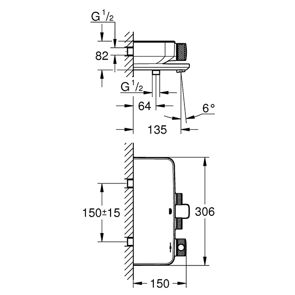 Термостат для ванны, хром Grohe Grohtherm SmartControl 34718000