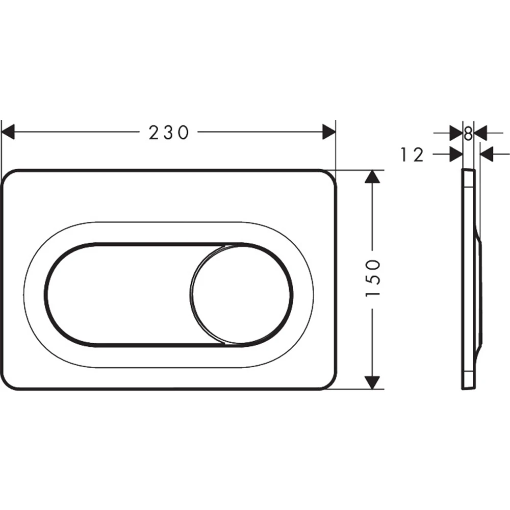 Панель смыва, черный Hansgrohe iFrame Original S 66002670