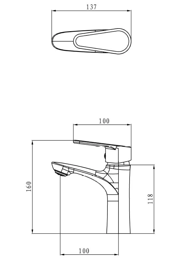 Смеситель для раковины, хром ESKO Mumbai MI26
