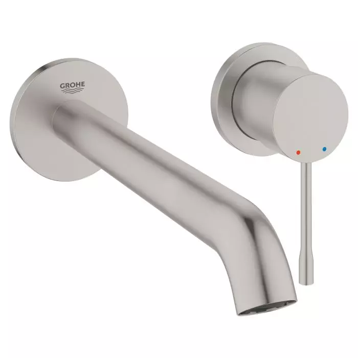 Смеситель для раковины, на 2 отверстия, суперсталь Grohe Essence 29193DC1