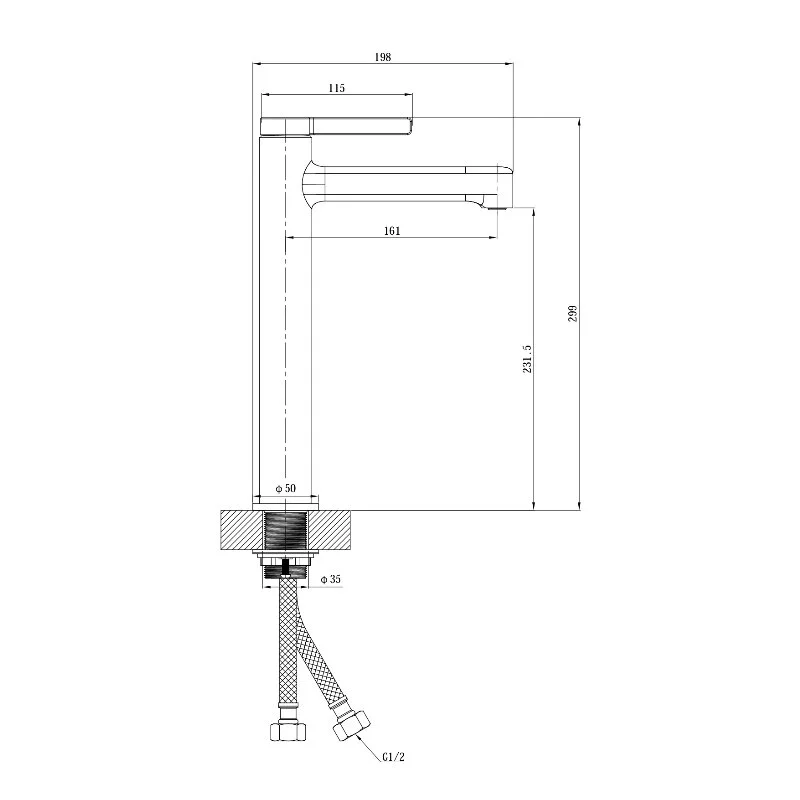 Смеситель для раковины, хром ESKO Canberra CR25