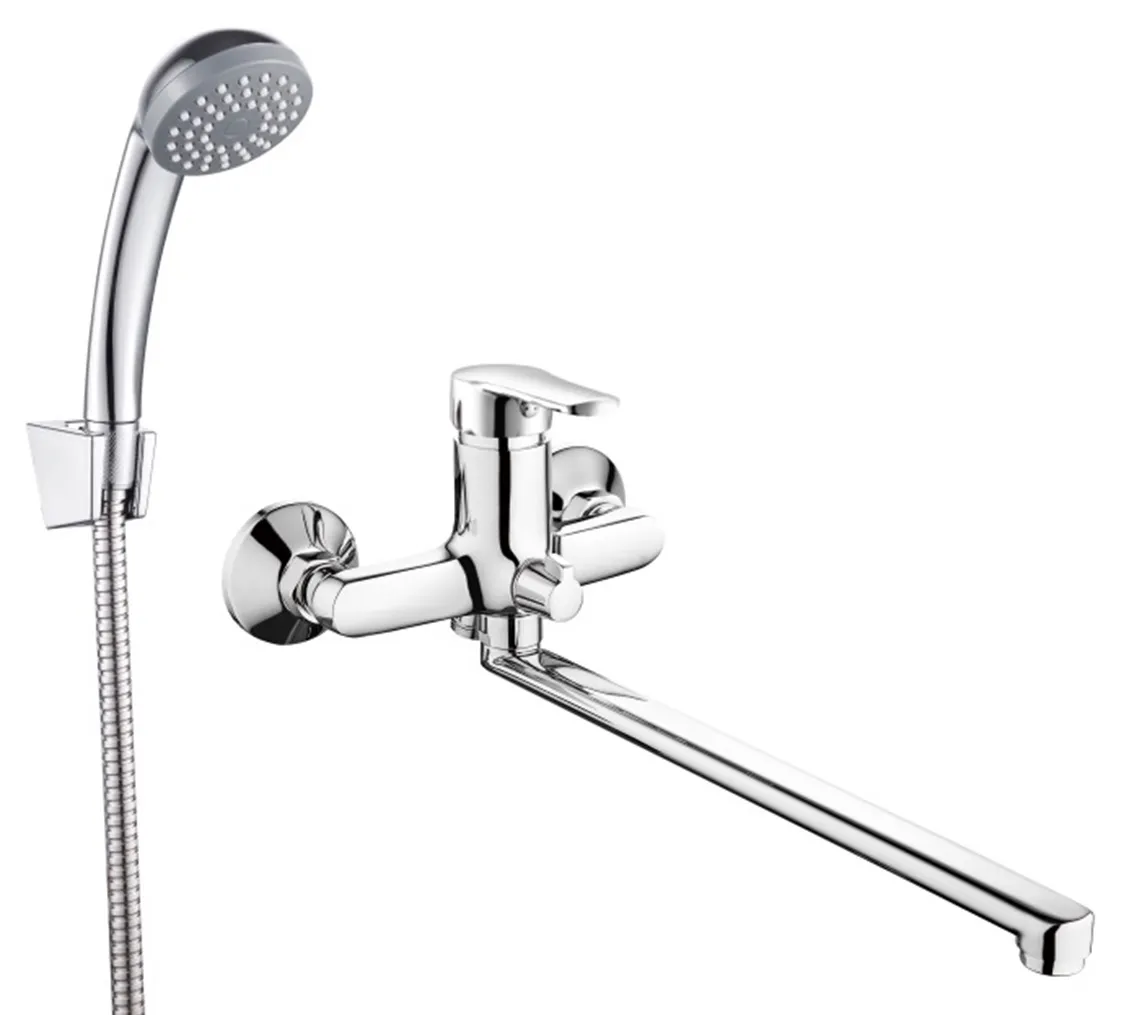 Смеситель для ванны, длинный излив, хром VODA Drop DP31