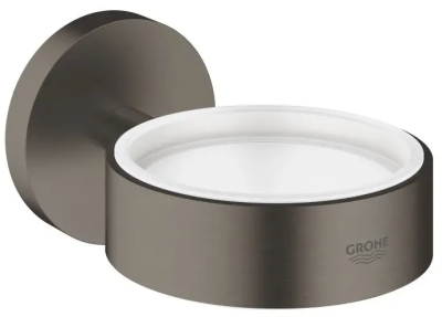 Держатель для мыльницы или стакана, настенный, тёмный графит матовый Grohe Essentials 40369AL1
