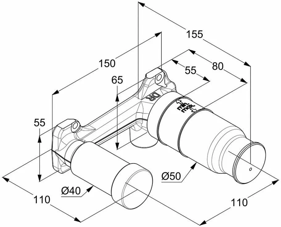 Скрытая монтажная часть Kludi 38242