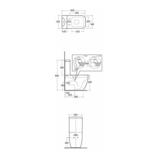 Бачок для унитаза Rak Ceramics Metropolitan Deluxe MP20AWHA