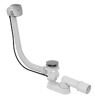 Сифон для ванны 100, автомат, комплект, хром Alcaplast A51CRM-100