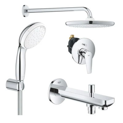 Душевая система со смесителем для ванны, встраиваемая, хром Grohe Tempesta 250 1000190