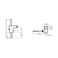Смеситель для биде, хром Jacob Delafon Stance E14763-CP