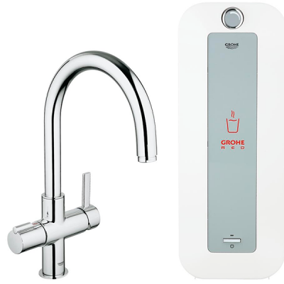 Смеситель для кухни, бойлер combi размера L 8л, хромGrohe Red Duo 30079000