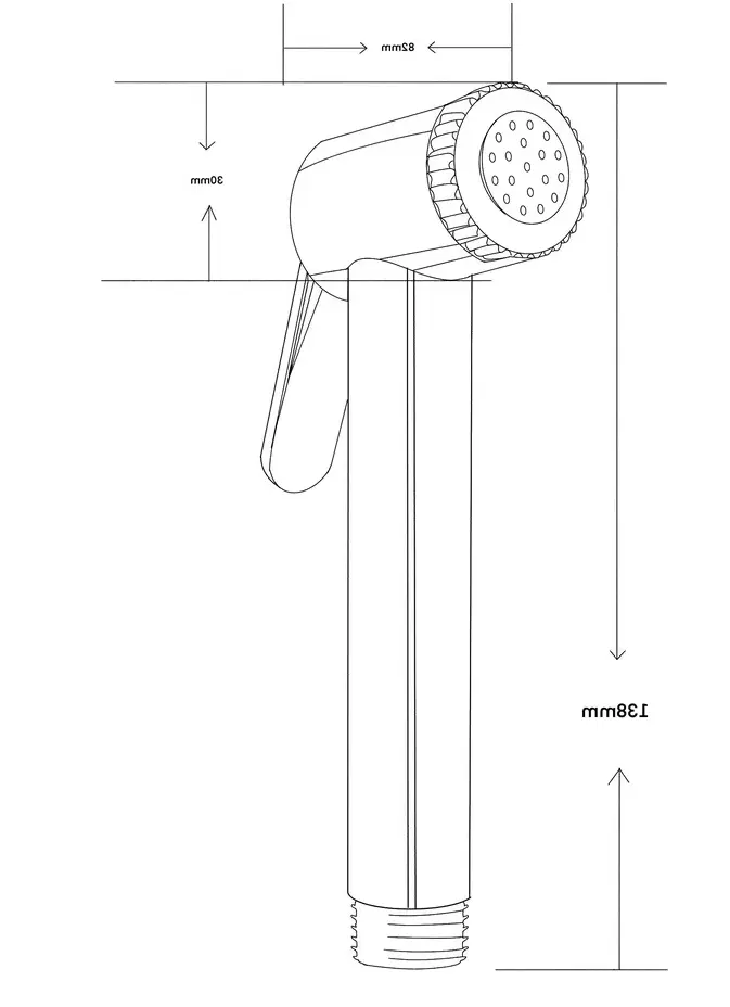 Гигиенический душ, черный VODA VSP002