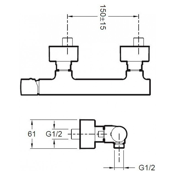 Смеситель для душа, никель Jacob Delafon Toobi E8962-BN