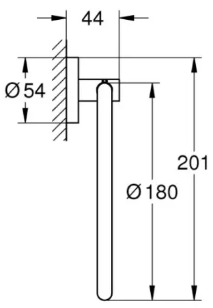 Кольцо-держатель для полотенца, черный матовый Grohe QuickFix Start 411742430