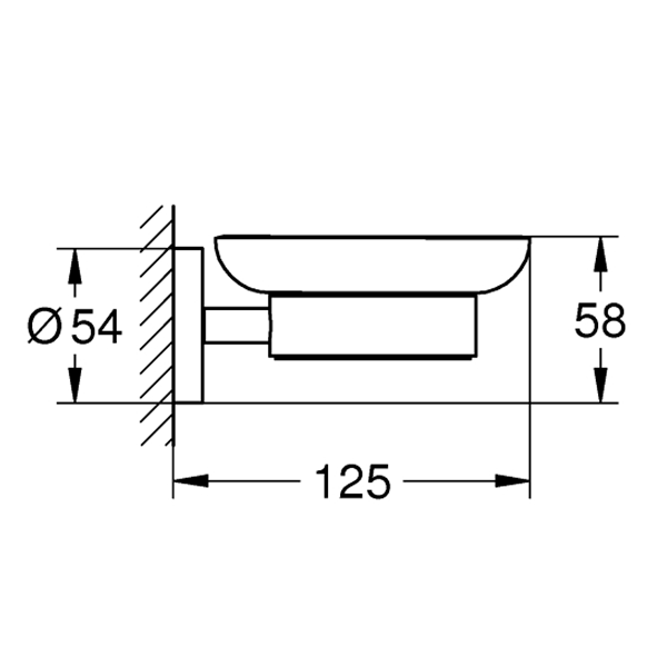Мыльница с держателем, хром Grohe Essentials 40444001