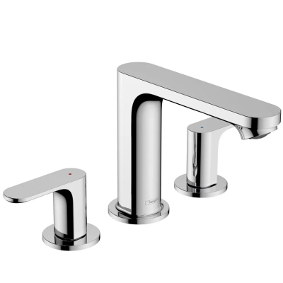 Смеситель для раковины, на 3 отверстия, с донным клапаном, хром Hansgrohe Rebris S 72530000