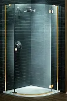Душевая кабина полукруглая 900х900х1950, золото, правая Radaway Almatea PDJ 30702-09-01N
