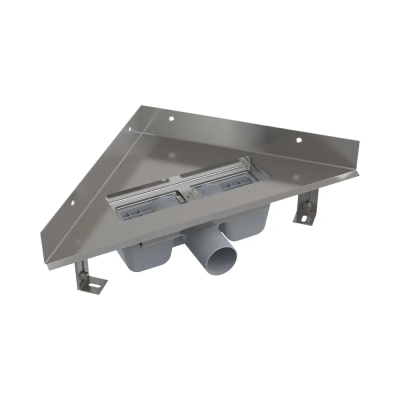 Трап угловой для душа с порогами для перфорированной решетки Alcaplast ARZ1