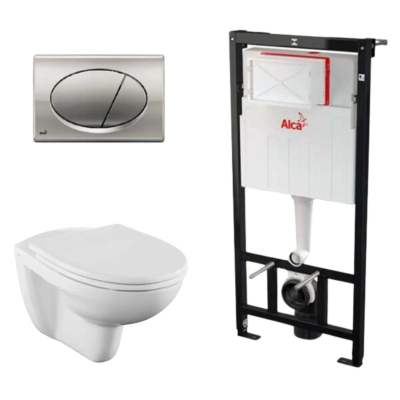 Комплект 4в1: Инсталляция с панелью смыва M71, унитаз с сиденьем Victoria K22061201