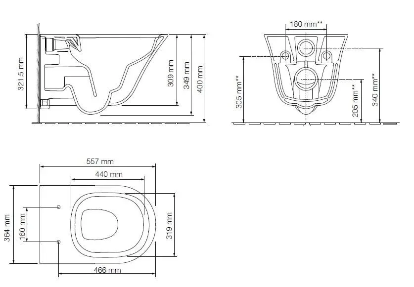 Унитаз подвесной, безободковый, белый Jacob Delafon Vive E28078RU-0