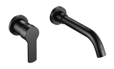 Смеситель для раковины, встраиваемый, на 2 отверстия, черный ESKO SM28 B