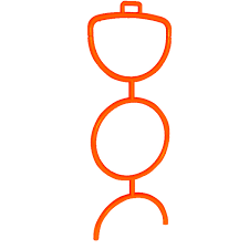 Держатель для полотенца Saniplast MOON (оранжевый) 1FME500118