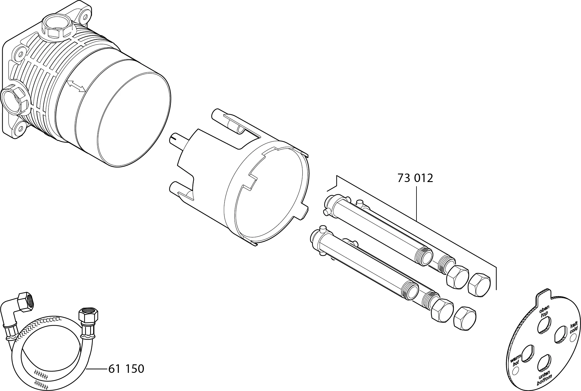Скрытая монтажная часть Kludi Flexx Boxx 88011