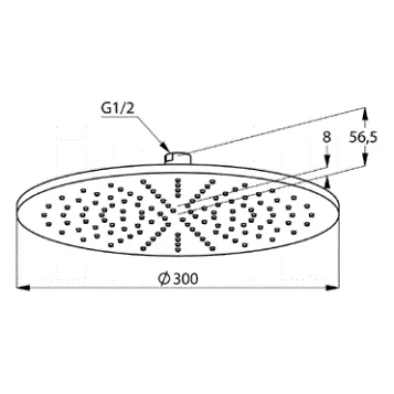 Верхний душ 300, круглый, хром Kludi A-QA 6433005-00