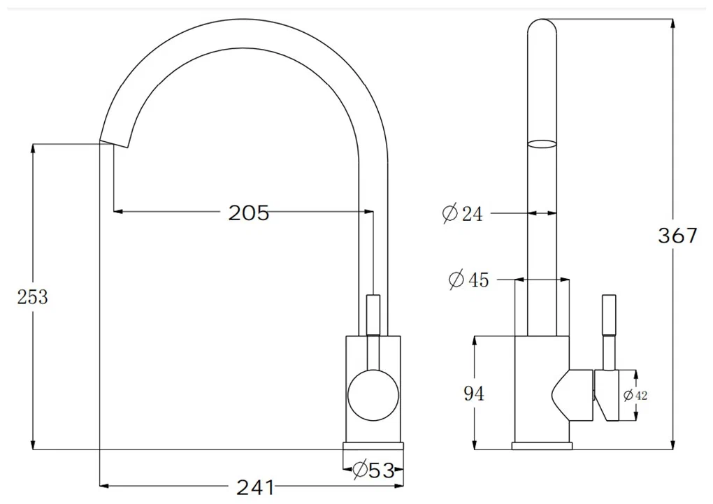 Смеситель для кухни, бежевый ESKO K45 Beige