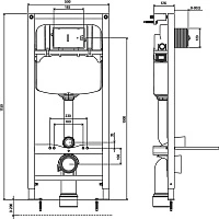 Комплект 4в1: Инсталляция, панель смыва E20858-CP, унитаз, сиденье Jacob Delafon Rodin K22021401
