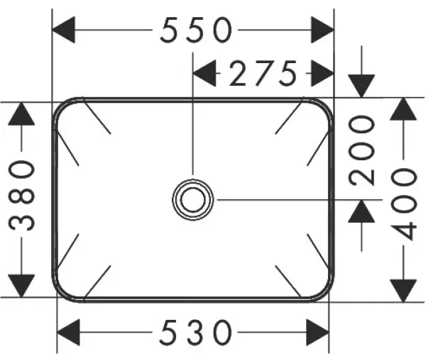 Раковина накладная 55, белая Hansgrohe Xuniva Q 60168450