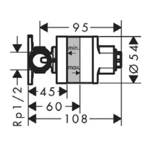 Скрытая монтажная часть для гигиенического смесителя Hansgrohe 29235180