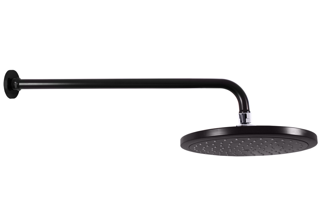 Верхний душ 230 с кронштейном 400, круглый, черный Rav Slezak SK0057CMAT
