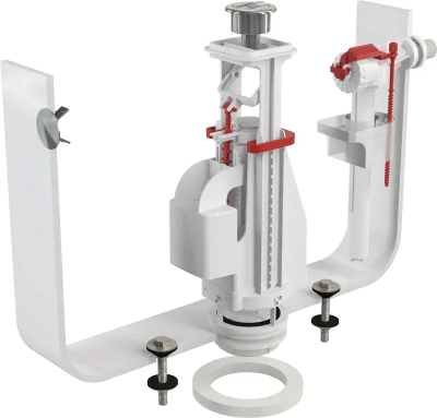 Выпускной комплект с двойной кнопкой, боковой подвод, хром Alcaplast SA08A1/2