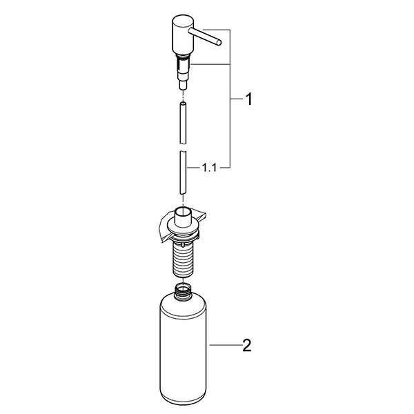 Дозатор жидкого мыла, скрытый монтаж, суперсталь Grohe Contemporary 40536DC0