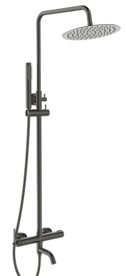 Душевая система со смесителем для ванны, оружейная сталь ESKO Bangkok Gun metal ST250BGGM