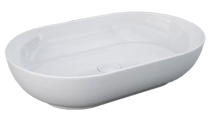 Раковина накладная 55, овальная, белая Rak Ceramics Feeling FEECT5500AWHA